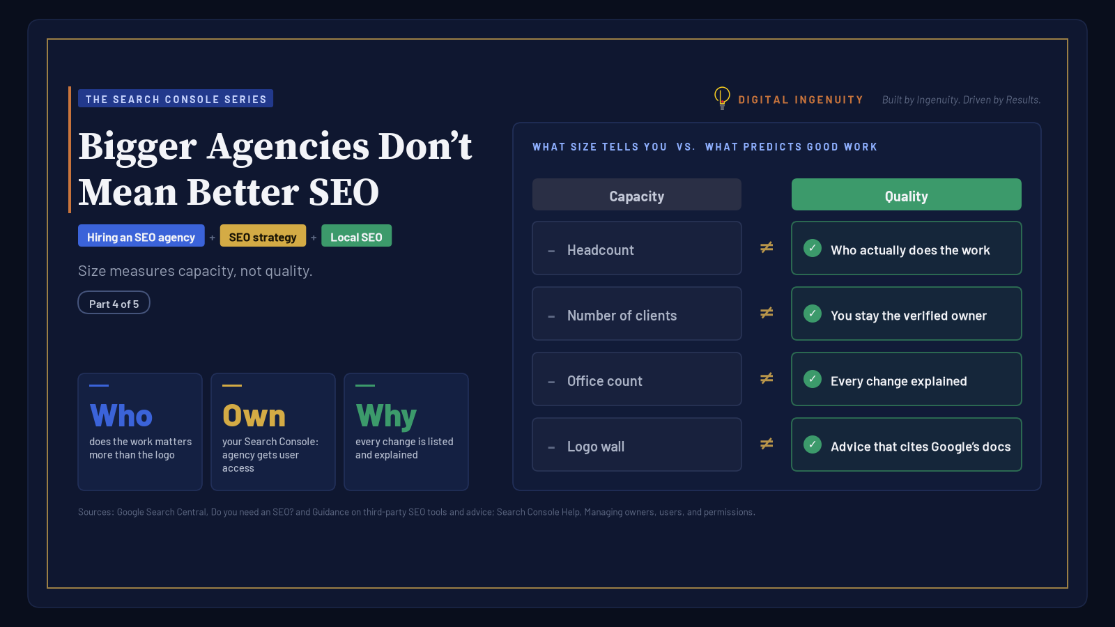 Bigger Agencies Don’t Mean Better SEO: What to Check