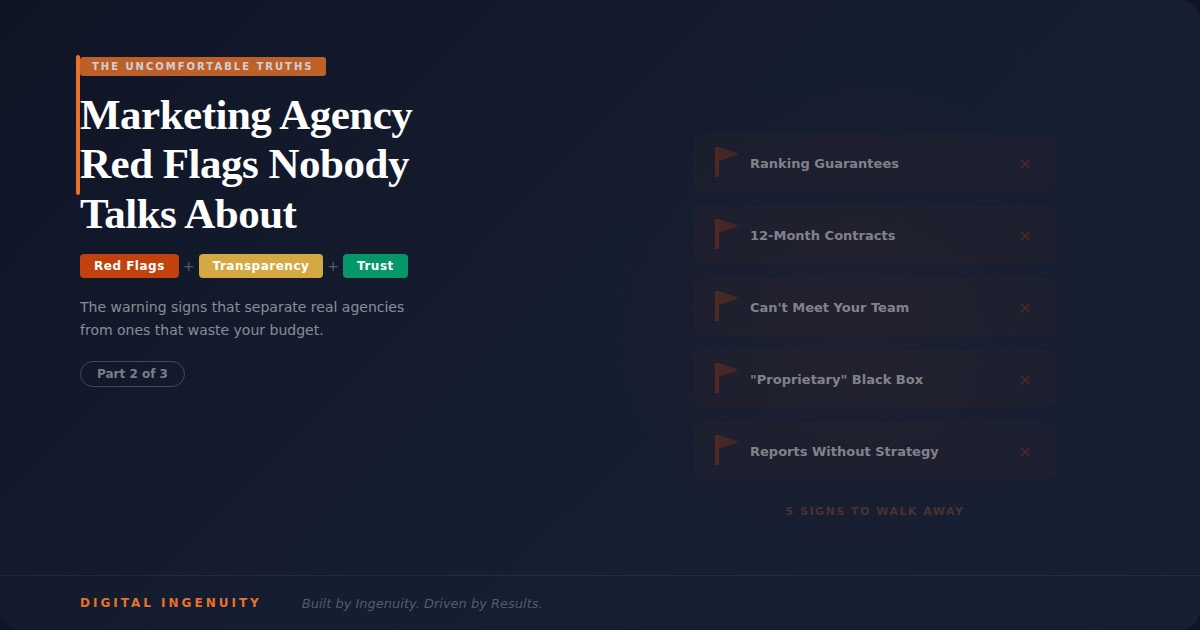Marketing Agency Red Flags to Watch For