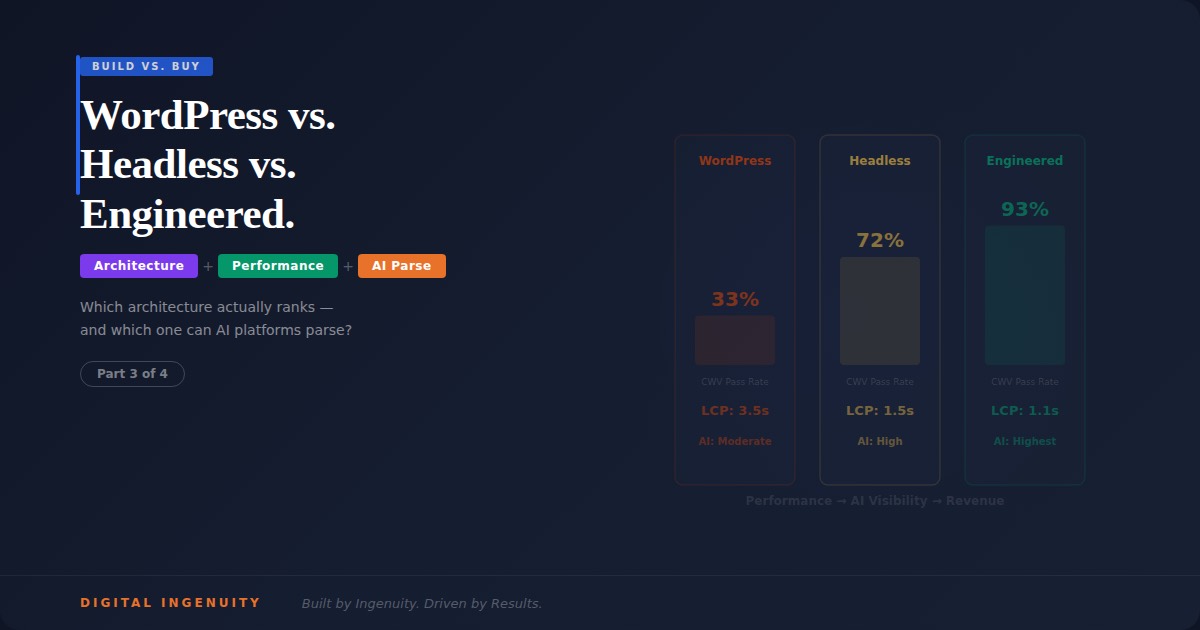 WordPress vs. Headless vs. Engineered Sites: Which Ranks Best for Google and AI?